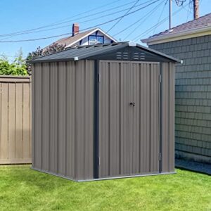 6' x 4' Storage Sheds Outdoor Storage Utility Tool Shed for Garden Lawn with Lockable Door and Air Vent