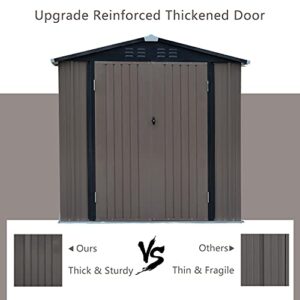 6' x 4' Storage Sheds Outdoor Storage Utility Tool Shed for Garden Lawn with Lockable Door and Air Vent