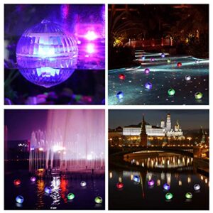 Mobestech Pool Light 2Pcs Solar Floating Pool Lights Pond Lights 7 Colors Changing LED Globe Night Lights for Garden Swimming Pool Party Outdoor Decorations (7 Automatic Change) Solar Lights Outdoor