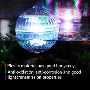 Mobestech Pool Light 2Pcs Solar Floating Pool Lights Pond Lights 7 Colors Changing LED Globe Night Lights for Garden Swimming Pool Party Outdoor Decorations (7 Automatic Change) Solar Lights Outdoor