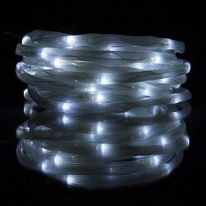 Pure Garden 50-121 50 LED Solar Rope Light, 23', White