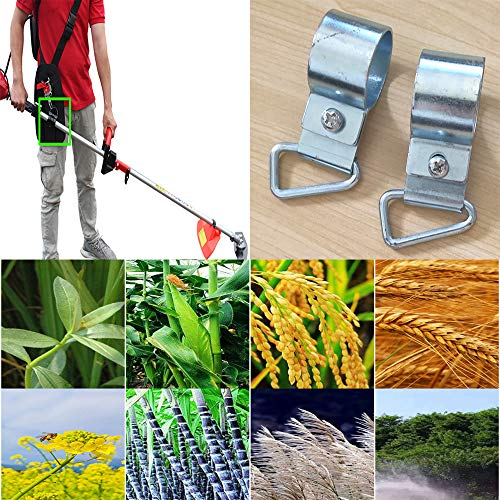 Trimmer Shoulder Strap Harness, Weed Eater Strap Harness + Weed Eater Strap Clamp, Comfort Strap Double Shoulder Garden, for Fits Trimmer Harness Shoulder Strap Garden Lawn Cutter Accessories