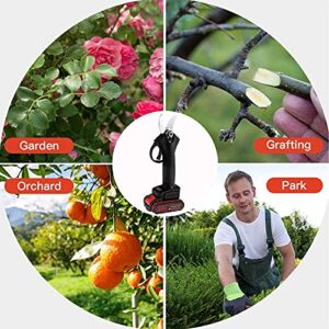 FWBNUIF Pruning Shears Gardening Tools Garden Shears Garden Scissors 88V Cordless Electric Pruning Shears Secateur Rechargeable Branch Cutter Scissor (Black, 34x24x10cm)