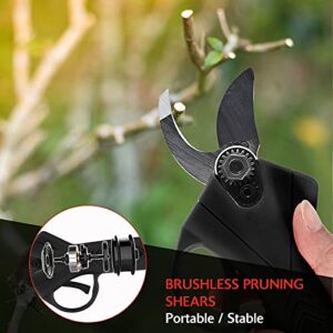 FWBNUIF Pruning Shears Gardening Tools Garden Shears Garden Scissors 88V Cordless Electric Pruning Shears Secateur Rechargeable Branch Cutter Scissor (Black, 34x24x10cm)