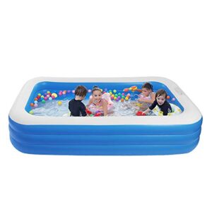 youbtq inflatable swimming pool,inflatable swim pool for kids, indoor & outdoor 120″ x 72″ x 22″ inflatable swimming pool – wall thickness 0.3mm for kids, adults,garden, backyard water party blue
