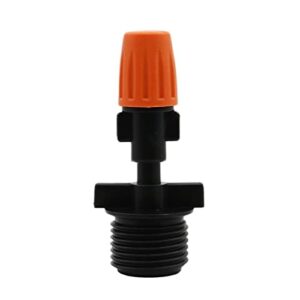 VIEUE Garden Drip Irrigation System Accessories Orange 360 Degree Atomizing Nozzle, with 1/2 Inch Male Flat Connector, Garden Irrigation Spray Atomizing Nozzle 5 Pcs