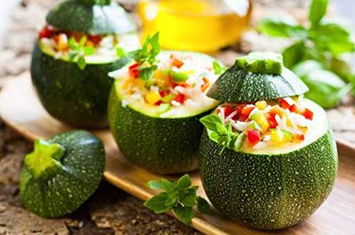 Round Zucchini Summer Squash Seeds for Planting, (Eight Ball Zucchini), 40+ Heirloom Seeds Per Packet, (Isla's Garden Seeds), Non GMO Seeds, Botanical Name: Cucurbirta Pepo