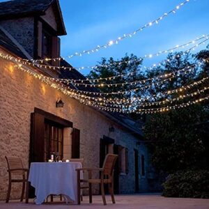 kemooie 500 LED Christmas Lights, 164FT 8 Lighting Modes Plug in Waterproof LED String Lights for Outdoor Christmas Tree Birthday Christmas Wedding Party Garden Balcony Decorations (Warm White)