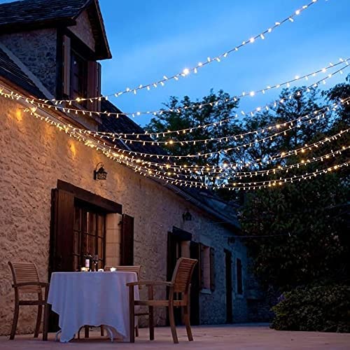 kemooie 500 LED Christmas Lights, 164FT 8 Lighting Modes Plug in Waterproof LED String Lights for Outdoor Christmas Tree Birthday Christmas Wedding Party Garden Balcony Decorations (Warm White)