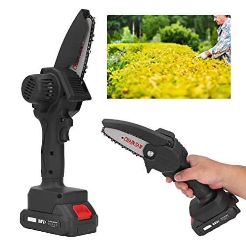 Handheld Cordless Chainsaw Mini Rechargeable Garden Lightweight Chainsaw (US Plug)