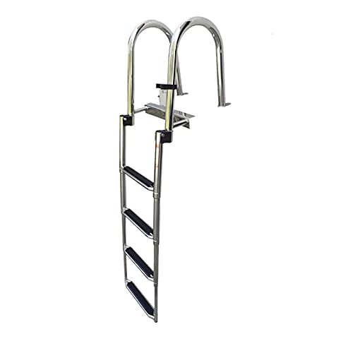 Telescoping Telescopic Extension Portable - Collap Pool Ladders Stainless Steel Telescoping 4 Step Boat Ladder Pool Swim Dock Swimming Ladder for Garden