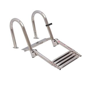 Telescoping Telescopic Extension Portable - Collap Pool Ladders Stainless Steel Telescoping 4 Step Boat Ladder Pool Swim Dock Swimming Ladder for Garden