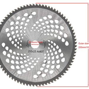 10" 80T Blade, Brush Cutter Trimmer Weed Eater Blade,Made from Premium Stainless Steel That Lasts Long(2 Pack)