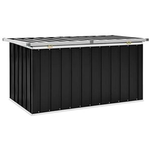 loibinfen Patio Storage Box Anthracite Patio Garden Outdoor Storage Container for Toys, Furniture Deck box 50.8"x26.4"x25.6" (Weight:28 lbs)