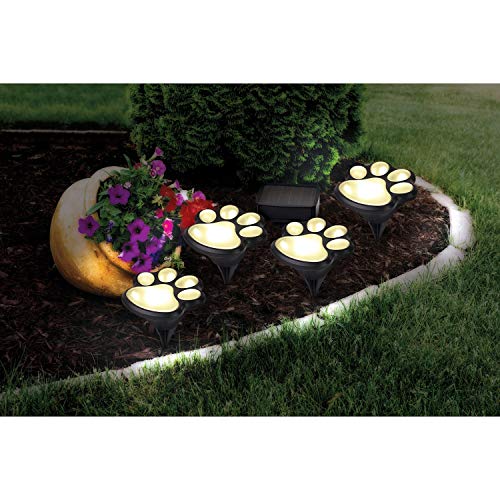 Solar Led Pet Paws Animal Prints Decorative Exterior Lanterns for Yard Garden Landscape Pathway Outdoor Waterproof Lights