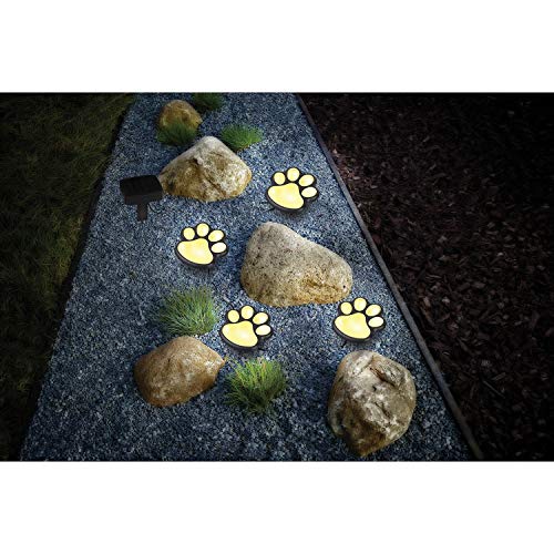 Solar Led Pet Paws Animal Prints Decorative Exterior Lanterns for Yard Garden Landscape Pathway Outdoor Waterproof Lights