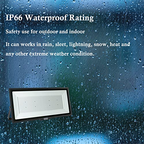 Gopretty 800W LED Flood Light, Outdoor Waterproof IP66 with Plug, 6000K Daylight White Super Bright Security Floodlight for Yard, Garden, Garages