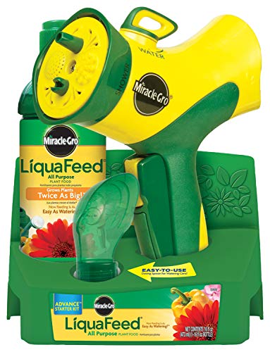 Miracle-Gro LiquaFeed All Purpose Plant Food Advance Starter Kit and Refills Bundle: One Feeder and Five Bottles