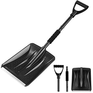 emergency snow shovel, snow shovel for car lightweight portable sport utility detachable shovel for driveway car emergency home garden camping beach