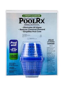 pool rx 101001 6 month algaecide blue treats 7.5k-20k gallons, single, unit