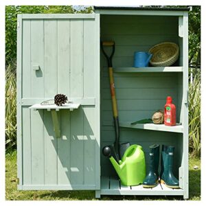 outdoor storage cabinet garden tool shed with shelves & lockable doors for patio, garden, backyard, lawn (color : a, size : 70x52x142cm)
