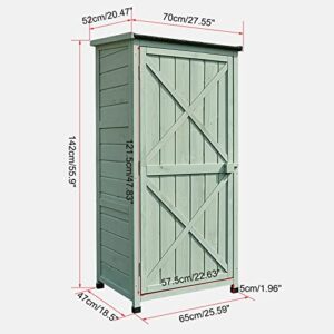 Outdoor Storage Cabinet Garden Tool Shed with Shelves & Lockable Doors for Patio, Garden, Backyard, Lawn (Color : A, Size : 70x52x142cm)