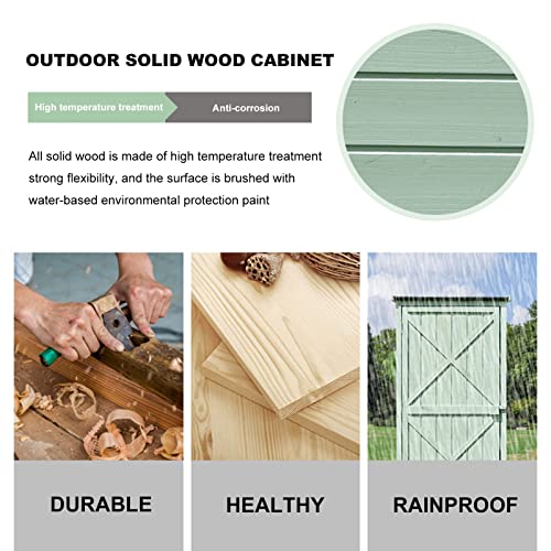 Outdoor Storage Cabinet Garden Tool Shed with Shelves & Lockable Doors for Patio, Garden, Backyard, Lawn (Color : A, Size : 70x52x142cm)