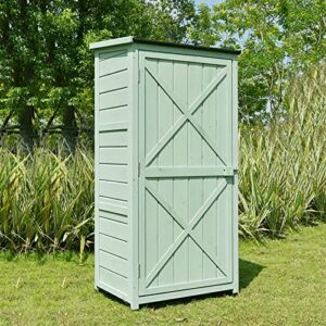 Outdoor Storage Cabinet Garden Tool Shed with Shelves & Lockable Doors for Patio, Garden, Backyard, Lawn (Color : A, Size : 70x52x142cm)