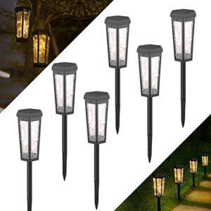 yeceny solar landscape lights outdoor with hangers-ip44 waterproof 50 leds solar pathway light-2 modes auto on/off solar powered fairy light garden for yard fence patio walkway decor