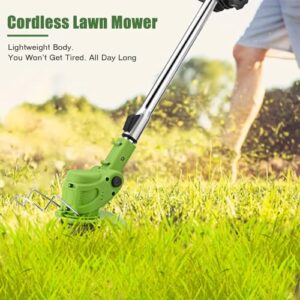 Weed Wacker Cordless Grass Trimmer Weed Eater Electric Brush Cutter Quick Charger Cordless Lightweight Electric Edger Lawn Tool for Lawn Garden Pruning and Trimming