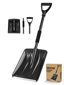 numhosai snow shovel – portable folding snow shovel, folding emergency snow shovel, 3-piece collapsible design, easy to assemble, perfect for garden, car driveway, camping, and outdoor activities