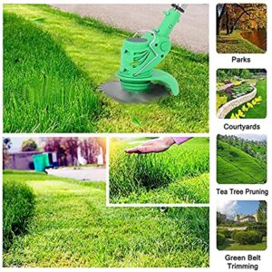 Cordless String Trimmer, 21V Electric Weed Eater Weed Wacker, with 2Pcs 2.0Ah Battery Powered, Lightweight Grass Cutter Machine Brush Cutter Edger Lawn Tool for Garden and Yard Care Pruning Trimming