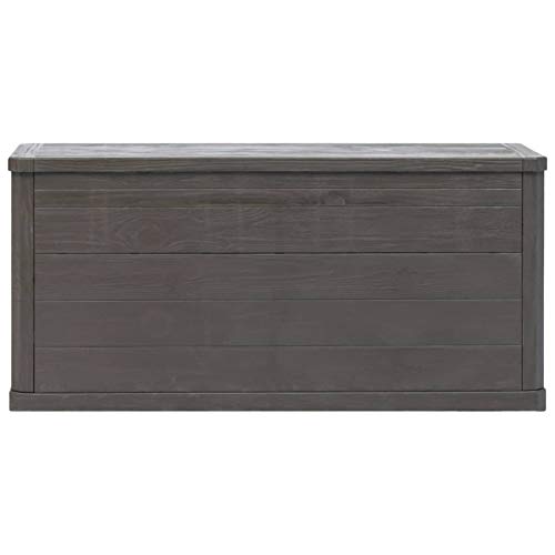 Tidyard Garden Storage Deck Box Plastic 74 Gal Lockable Garden Container Cabinet Toolbox for Patio, Lawn, Poolside, Backyard Outdoor Furniture 46.1 x 17.7 x 22 Inches (W x D x H)