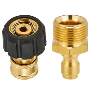 RIDGE WASHER Pressure Washer Adapter Set, Gun to Wand, M22 to 1/4'' Quick Connect, 5000 PSI