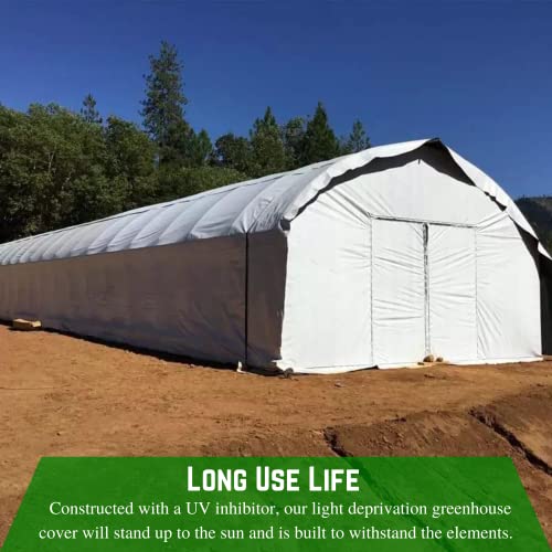 Farm Plastic Supply - Panda Film Light Deprivation Greenhouse Cover - 6 mil - (10' x 25') - 100% Blackout Tarp, Black White Plastic Sheeting, Green House Poly Film