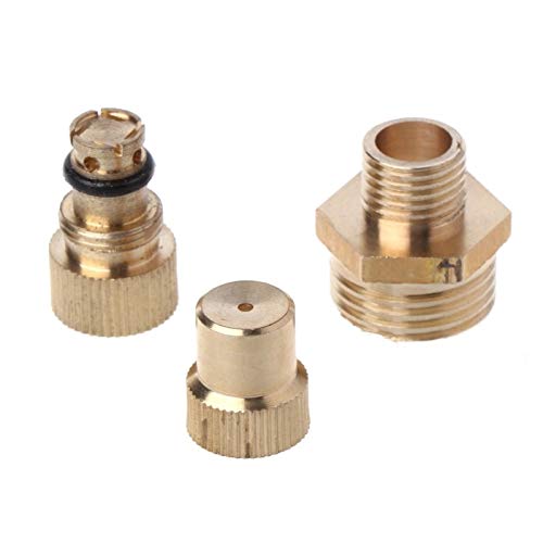 Easy to Operate 1/2" DN15 Garden Irrigation Brass Adjustable Spray Misting Nozzles Spray Head Strong and Sturdy