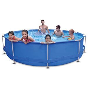 above ground swimming pool – 12ft x 30in outdoor round frame pool for kids and adults, kiddie pool swimming pool for family fun,family swimming pool above ground for backyard garden summer water party