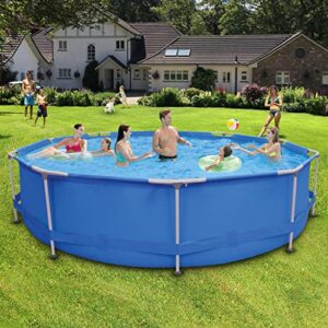 Above Ground Swimming Pool - 12FT x 30in Outdoor Round Frame Pool for Kids and Adults, Kiddie Pool Swimming Pool for Family Fun,Family Swimming Pool Above Ground for Backyard Garden Summer Water Party