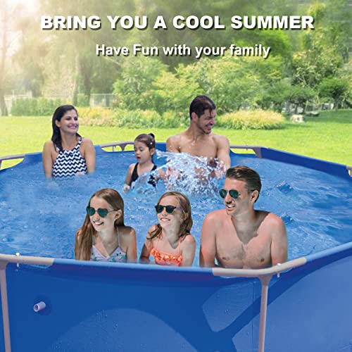 Above Ground Swimming Pool - 12FT x 30in Outdoor Round Frame Pool for Kids and Adults, Kiddie Pool Swimming Pool for Family Fun,Family Swimming Pool Above Ground for Backyard Garden Summer Water Party