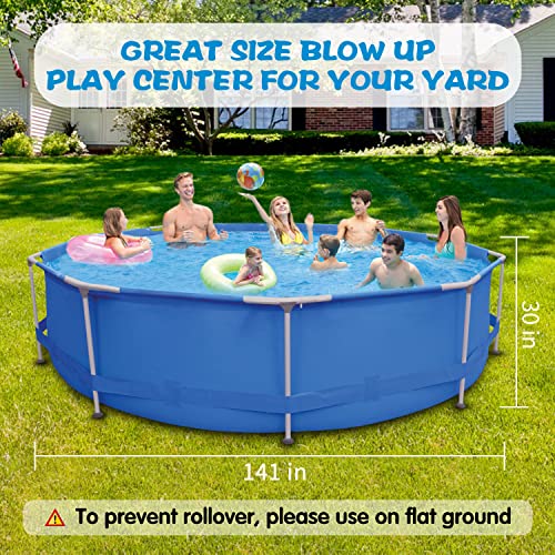 Above Ground Swimming Pool - 12FT x 30in Outdoor Round Frame Pool for Kids and Adults, Kiddie Pool Swimming Pool for Family Fun,Family Swimming Pool Above Ground for Backyard Garden Summer Water Party