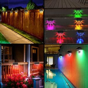 Solar Lights Outdoor, Firturezir 6 Pack LED Solar Fence Lights Garden Deck Lights Outdoor Decorative for Pathway, Yard, Patio, Stairs, Step and Fences