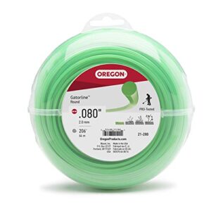 oregon 21-280 gatorline round trimmer line .08-inch by 206-foot weed wacker string, green