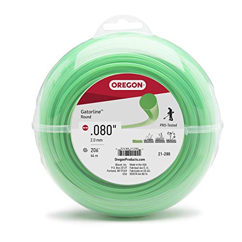 Oregon 21-280 Gatorline Round Trimmer Line .08-Inch by 206-Foot Weed Wacker String, Green