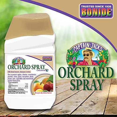 Bonide Captain Jack's Citrus, Fruit & Nut Orchard Spray, 16 oz Concentrate, Multi-Purpose Fungicide, Insecticide and Miticide