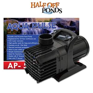 HALF OFF PONDS Aqua Pulse 5,200 GPH Submersible Pump for Ponds, Water Gardens, Pondless Waterfalls and Skimmers - AP-5200