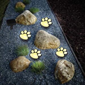 PAW PRINT GARDEN LIGHTING Solar LED Decorative Set of 4