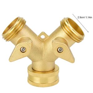 TOPINCN 3/4 Inch Double Outlet Water Pipe Fitting Brass Ball Valve Hose Fitting for Garden