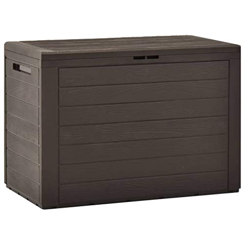 vidaXL Patio Storage Box Garden Cushion Deck Outdoor Storage Chest Storing Pillow Tool Box Blanket Indoor Interior Container Anthracite 45.7"