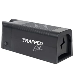 trapped elite electric rat trap – electric rat & mice trap – easy to use & set up to clean – humane rodent trap – family & pet safe. perfect for rats & mice