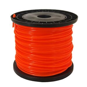 otdspares 3-pound commercial round .155-inch string trimmer line in spool, with bonus line cutter, orange